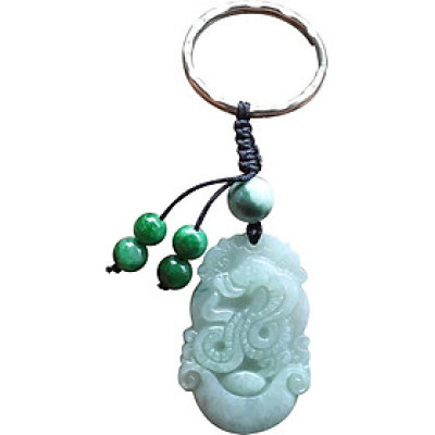 Móc Khóa 12 Con Giáp Đá Cẩm Thạch Tuổi Tỵ Ngọc Quý Gemstones MK17