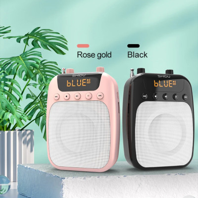 Tặng Kèm Micro Không Dây Trị Giá 199K - Loa Trợ Giảng Có Dây Shidu SD-S358 Công Suất Loa 10W Kết Nối Bluetooth,FM, Dung Lượng Pin 2500mAh Sử Dụng Lên Tới 15h. SHIDU S358 10W Wireless Mini Amplifier Meeting Guide Headset Micro Wireless - Hàng Chính Hãng