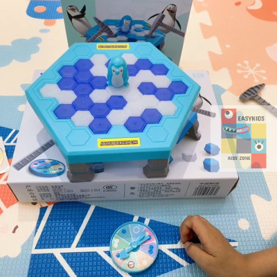 [Có sẵn] Trò Chơi Đập Băng Bẫy Chim Cánh Cụt, Bộ Đồ Chơi Đập Khối Đá Cứu Chim Cánh Cụt