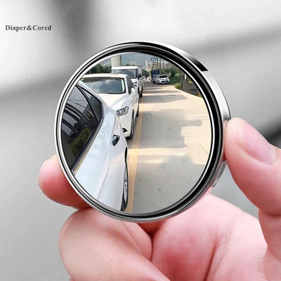 Bộ 2 Gương Cầu Lồi Chiếu Hậu Ô Tô Xoay 360° Xóa Điểm Mù Kính Thật Tráng Bạc Loại Tốt