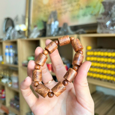 Vòng nu huyết Long 12li kiểu trúc - đậm dầu - vòng nhiều nu - thơm vĩnh viễn phong thuỷ may mắn