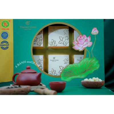 Bộ Hộp Bánh Trung Thu Lộc Phúc - Thành Long - 6 Bánh 1 Trứng 