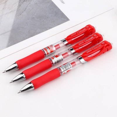 Bút bi bấm  đầu 3 màu -12 cây /hộp bút gel BAOKE/B35