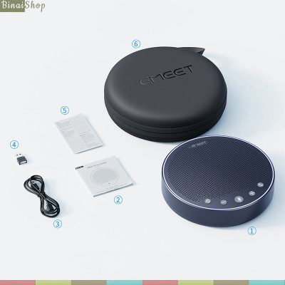 Emeet M3 - Loa Kèm Micro Họp Trực Tuyến, Chống Ồn  VoiceIA 4.2, Bluetooth 5.0, Âm Thanh Full Duplex Cho Nhóm 12 Người- Hàng chính hãng