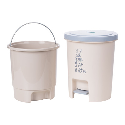Thùng rác nắp tròn đạp chân thông minh Hokori 6L, Thùng rác Việt Nhật cao cấp ( tặng kèm Sticker)