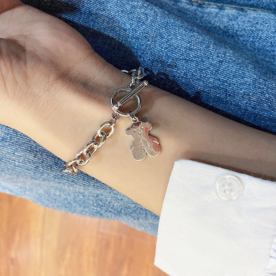 Vòng tay lắc tay gấu đẹp thời trang xu hướng unisex cá tính