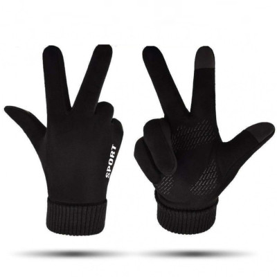 Găng tay nam mùa đông cảm ứng điện thoại lót nỉ lông cực ấm lòng bàn tay có vân chống trượt, cảm giác tay ga tốt GTN39