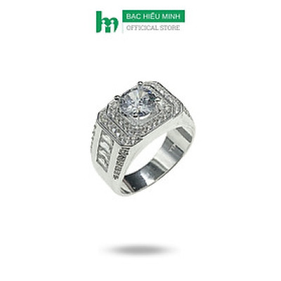  Nhẫn Nam Bạc Ta Đính Đá Cao Cấp Bạc Hiểu Minh NA040 