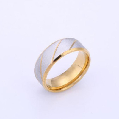 Nhẫn nam inox sọc xéo nhiều màu cao cấp thời trang thép không gỉ