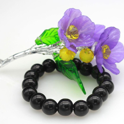 lắc tay phong thủy nữ Bạc Hiểu Minh ltu362 màu đen