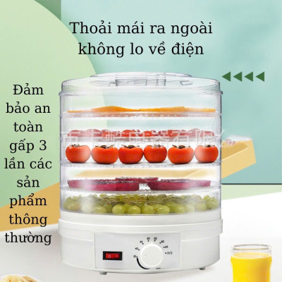 Máy sấy thực phẩm gia đình sấy khô siêu nhanh sấy hoa quả thịt cá tôm mực cực tiện