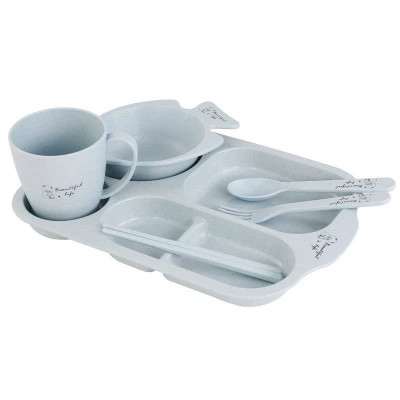 Bộ khay ăn dặm 6 món cho bé Beautiful life - Giao màu ngẫu nhiên