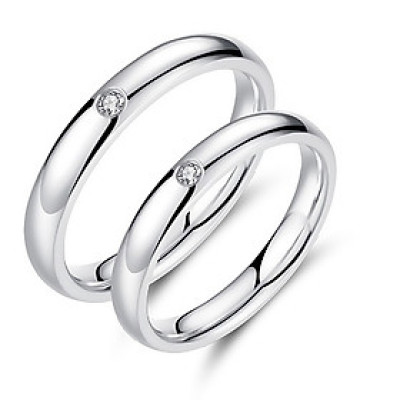 Nhẫn Đôi Bạc Nhẫn Cặp Bạc Đơn Sơ Chính  Hãng BẠC HIỂU MINH NC029T