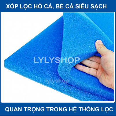 Xốp Lọc Bể Cá 90x 30cm + San Hô Vụn 1KG lọc nước, trang trí bể cá