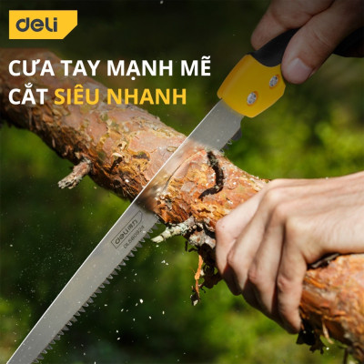 Cưa Cầm Tay Lưỡi Thẳng Deli Chính Hãng - Lưỡi Cưa Kim Loại Chắc Chắn, Sắc Bén - Bao Bảo Vệ An Toàn - DL580924
