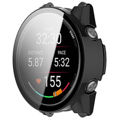 Ốp Case PC Mặt Kính Cường Lực chống va đập cho Garmin Forerunner 570 Size 42mm / 47mm - Hàng Chính Hãng