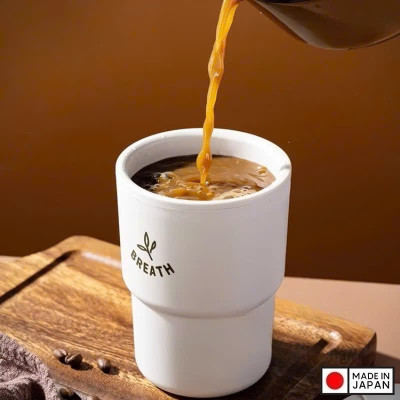 Cốc giữ nhiệt có nắp xoay Breath 320ml - Hàng Nội Địa Nhật Bản