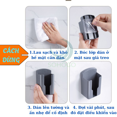 Hộp Đựng Remote Dán Tường Tiện Lợi -Kệ Gắn Tường Đựng Remote – Không Cần Khoan