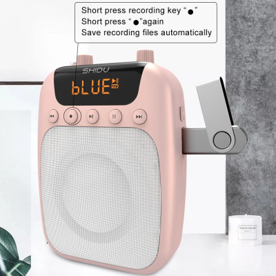 Tặng Kèm Micro Không Dây Trị Giá 199K - Loa Trợ Giảng Có Dây Shidu SD-S358 Công Suất Loa 10W Kết Nối Bluetooth,FM, Dung Lượng Pin 2500mAh Sử Dụng Lên Tới 15h. SHIDU S358 10W Wireless Mini Amplifier Meeting Guide Headset Micro Wireless - Hàng Chính Hãng