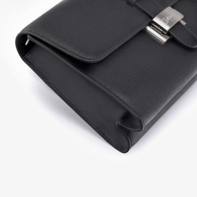 Clutch Cầm Tay Nam Da Bò Taiga HT10 Màu Đen