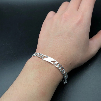 Lắc Tay Nam Bạc Ta Đơn Giản N Nam Tính BẠC HIỂU MINH LTN035S