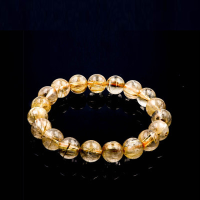 Vòng Thạch Anh Tóc Vàng Nữ Do Anqlo Chế Tác  Hạt 8mm - 10mm Với Nhiều Hình Thức Đẹp Từ 2A - 7A