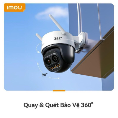Camera Wifi IMOU Cruiser Z S7DP 5MP, Zoom 12X, Ống Kính Kép, Đàm Thoại - TRANGIATELECOM Hàng chính hãƞg Hàng nhập khẩu