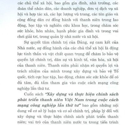 Xây Dựng Và Thực Hiện Chính Sách Phát Triển Thanh Niên Việt Nam Trong Cuộc Cách Mạng Công Nghiệp Lần Thứ Tư