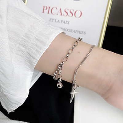 Set 2 vòng tay lắc tay titan thời trang cá tính