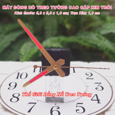 Máy Đồng Hồ KIM TRÔI EASTAR Độ Chính Xác Cao – Bộ Kim Đao Thân Kim màu VÀNG ĐỒNG có DẠ QUANG màu HỒNG – Kèm theo Pin Maxell.