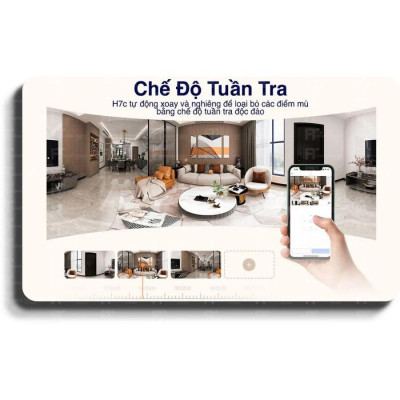 Camera Ezviz 2 Mắt 8.0MP H7C Xem 2 Màn Hình Cùng Lúc, Xoay 360 Độ, Có Màu Đêm - TRANGIATELECOM Hàng nhập khẩu