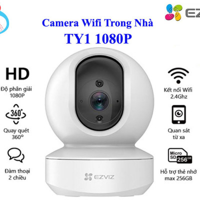 Camera IP Wifi Ezviz TY1 Quét 360 Độ Hồng Ngoại Đêm Lên Đến 10M Đàm Thoại Hai Chiều Theo Dõi Chuyển Động - Hàng Chính Hãng