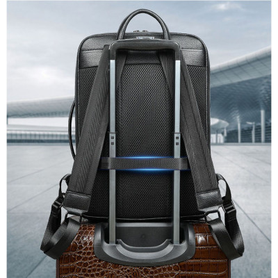 Balo nam da bò BAOHA LEATHER BHM2304 Ba lô laptop 16inch, thiết kế mới đa năng hơn