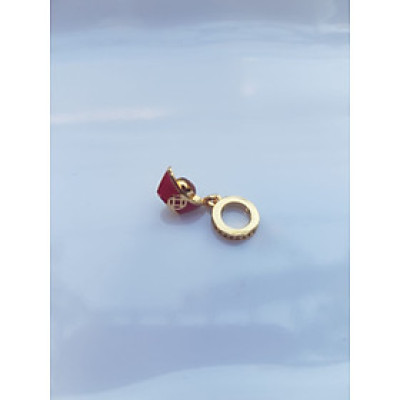 Phụ Kiện Charm Vòng Tay Nữ đẹp  Hình Thỏi vàng đỏ mạ vàng kiểu đẹp  Nữ đã có vòng tay hạt chuỗi , vòng tay kiểu thì charm thỏi vàng đỏ kiểu này vào đeo đẹp may mắn xinh lắm ạ