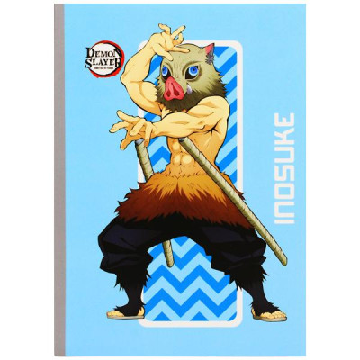 Tập Dán Gáy Demon Slayer - Kẻ Caro - 120 Trang 70gsm - Thiên Long NB-110/DS - Inosuke