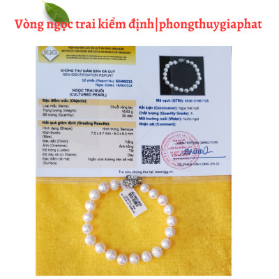 Vòng ngọc trai kiểm định|phongthuygiaphat