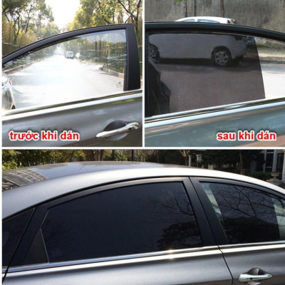 Màng dán tĩnh điện che nắng cửa kính ô tô (2 miếng)