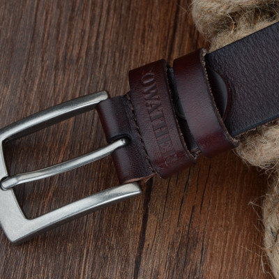 Thắt Lưng Da Bò Chính hãng COWATHER XF018 Nâu