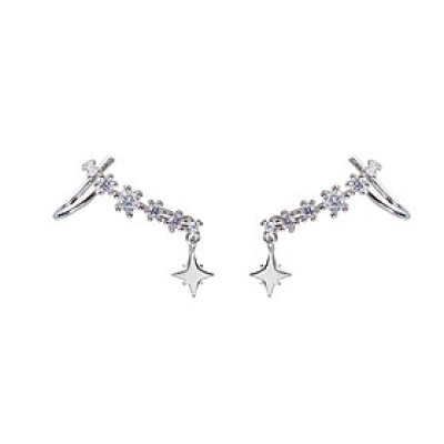 Bông tai kẹp vành tai S925 đính đá 