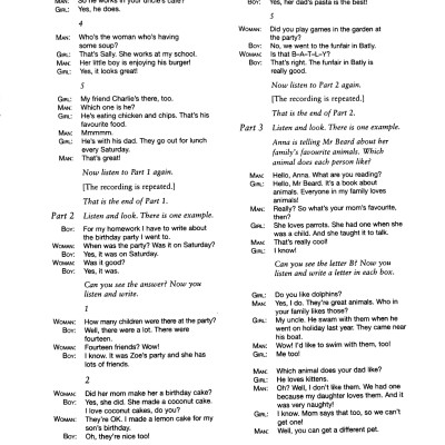 A1 Movers 3 Answer Booklet: Authentic Examination Papers