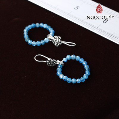 Bông tai đá amazonite mệnh thủy mộc - Ngọc Quý Gemstones