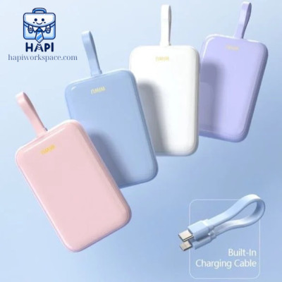 Sạc dự phòng hàng chính hãng WiWU 10.000mAh 22.5W Wi-P024: Tích hợp cáp, khả năng hít mặt lưng độc đáo