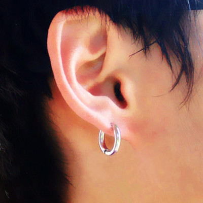 Bông Tai Khuyên Tròn Winwinshop88 BT233 (12mm) – Bạc