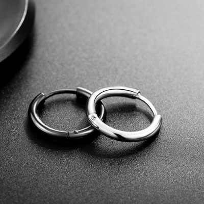 Bông Tai Khuyên Tròn Winwinshop88 BT233 (12mm) – Bạc