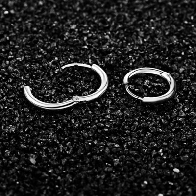 Bông Tai Khuyên Tròn Winwinshop88 BT233 (12mm) – Bạc