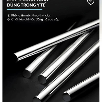 Bộ Đũa inox 10 Đôi Haatz CIM316 - Đũa inox 316L Siêu Bền, An Toàn Cho Sức Khoẻ, Bảo Hành 24 Tháng