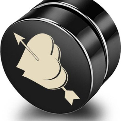 Bông tai nam châm hai trái tim