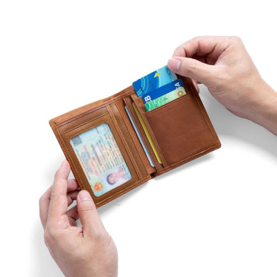 Ví Da Bò Sáp GP Premium Leather 100% DA THẬT