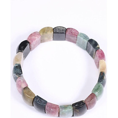 Vòng tay tourmaline đa sắc bản vuông 8.5x12.5mm - Ngọc Quý Gemstones