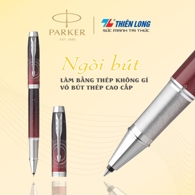 Bút lông bi Parker IM Special Editon Portal Red - Thép không gỉ - Ngòi 0.7mm - 2153000Z